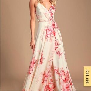 Lulus Floral Wrap Dress